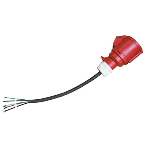 Chargeur EV CEE Fiche D'Alimentation Femelle Rouge avec Cable Adaptateur de Prise à 5 Broches Se Connecte au Chargeur Portable 16A 11KW