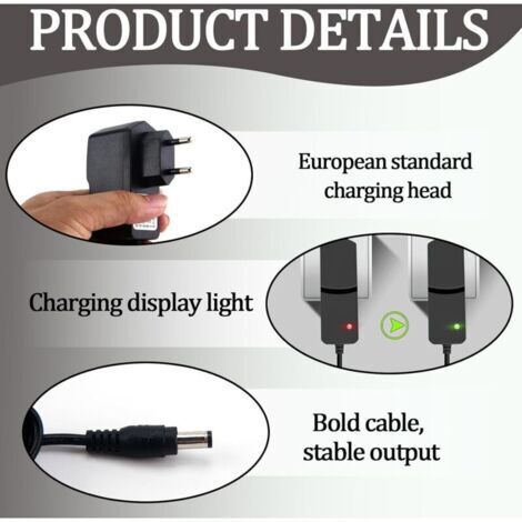 Chargeur Hoover 26V 500mA : Adaptateur Secteur pour Aspirateurs Sans Fil H-Free 100/200/500/700/800 et Modèles HF122RH, HF522NPW avec Câble 1.8m et Protection Intégrée