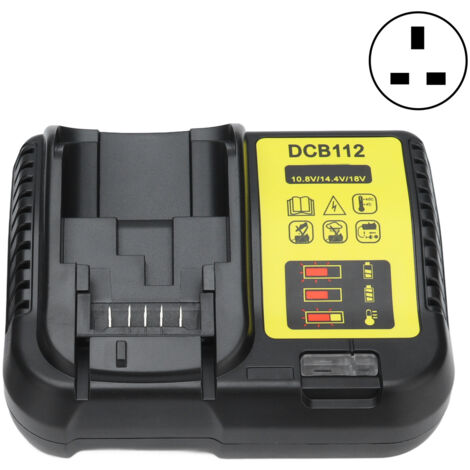 Chargeur Intelligent pour Batteries Lithium 10.8V-18V Outils Électriques, Alimentation AC 100-240V avec Prise UK