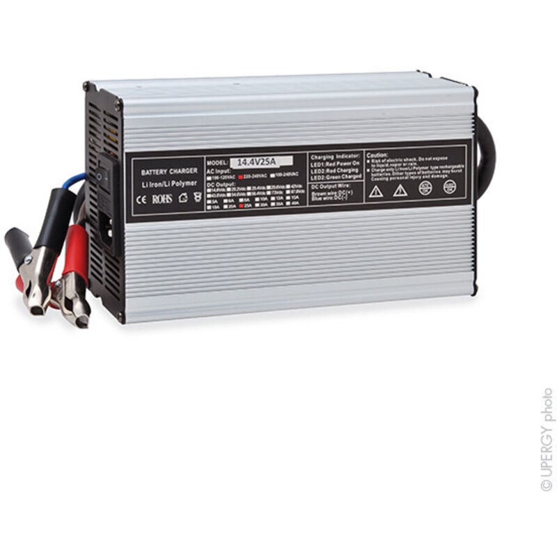 Chargeur Lithium Fer Phosphate 4S 25A (12,8V) - pinces crocodiles - NX
