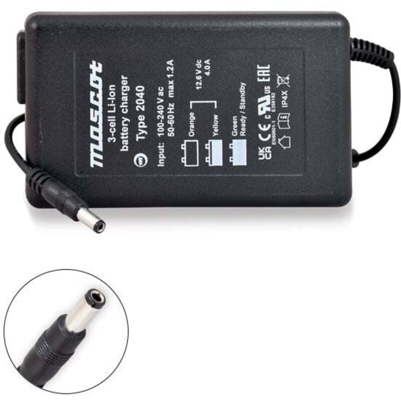 Chargeur lithium-ion 2040LI 3S 12.6V/4A 110-230V - Mascot