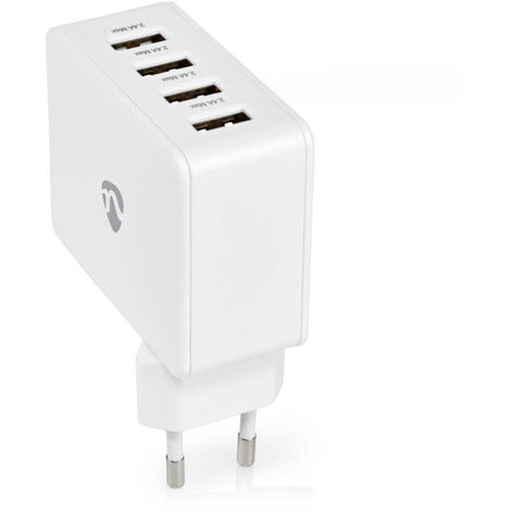 Chargeur mural 24 w fonction de charge rapide 4x 24 a nombre de sorties 4 4x usb a sans cable sortie monotension