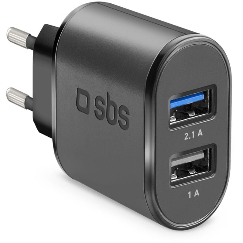 SBS - Chargeur secteur Chargeur De Batterie Fast Charge Avec 2 Ports Usb