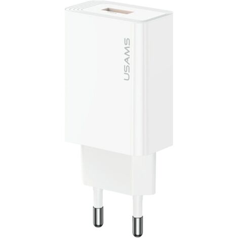 Chargeur mural USB-A 18 W USAMS T69 blanc