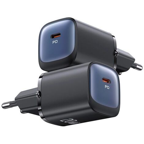 Chargeur mural USB-C USAMS GaN 20 W, charge rapide, blanc