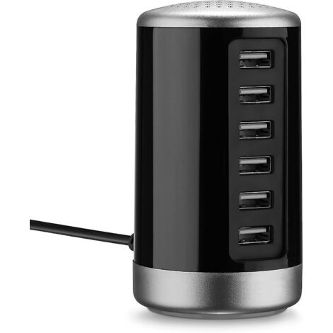 Chargeur mural USB, station de charge USB de bureau à 6 ports 30 W