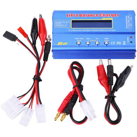 Chargeur numérique équilibré pour batterie RC Lipo avec câbles et connecteur Tamiya - Accessoire radiocommande