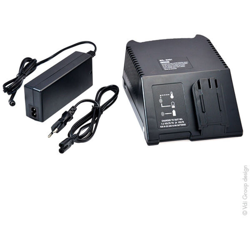 NX - Chargeur pour batterie Milwaukee et aeg 7.2V - 24V NiCD / NiMH
