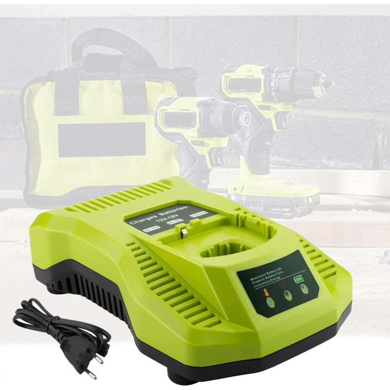 Pedony - Chargeur P117 de remplacement pour batterie Ryobi 12 V-18 v Ni-Cd Ni-MH Li-ion P100 P101 P102 P103 P104 P105 P106 P107 P108 (chargeur