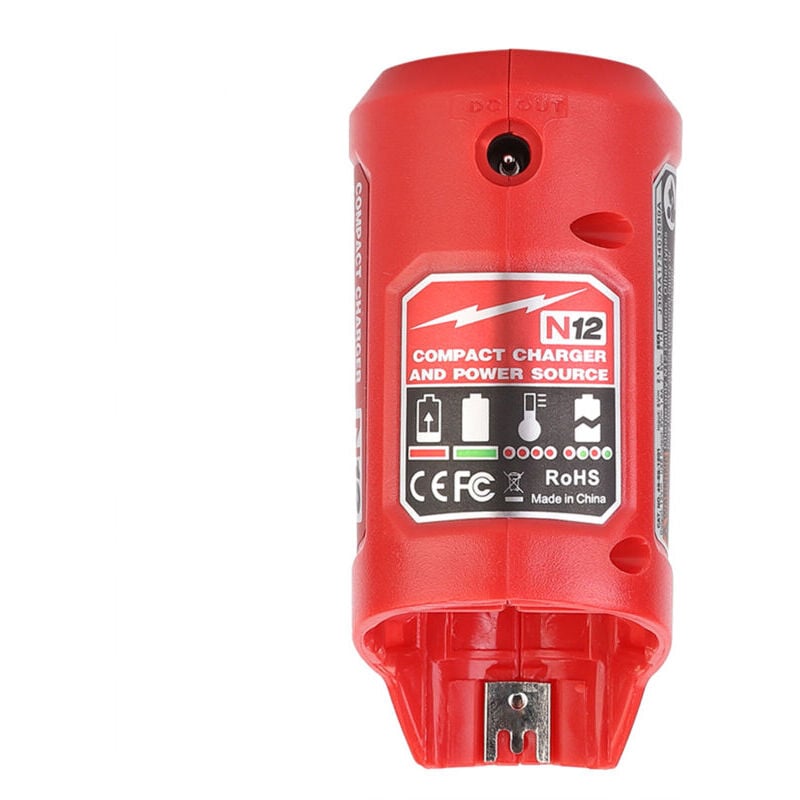 SNQ - Chargeur portable usb et bloc d'alimentation adapté pour Milwaukee-1201 M12,10x6,3x5 cm