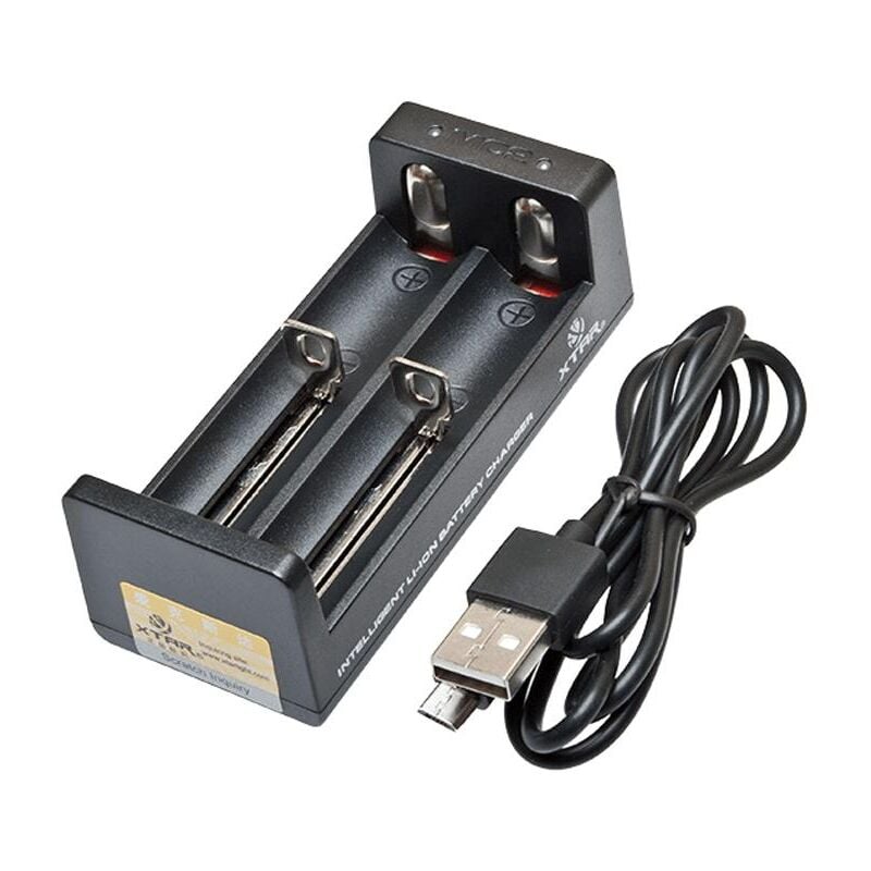 Chargeur de piles au lithium 18650 2 piles par usb