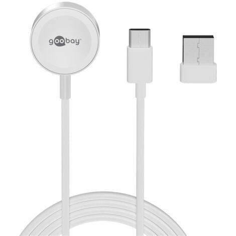 Chargeur pour Apple Watch, compatible avec tous les modèles d'Apple Watch à partir de la série 2, y compris l'adaptateur USB.