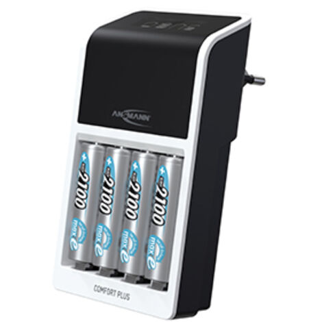 chargeur pour piles rechargeables 230 v - 650 ma, 100% automatique. pour la charge de 1 à 4 piles nimh de la taille micro aaa /