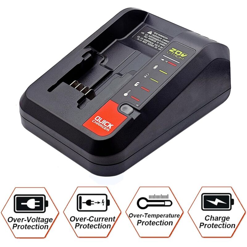 Sjqka - Chargeur Rapide Batteries pour black+decker BD2A - 10.8 20V