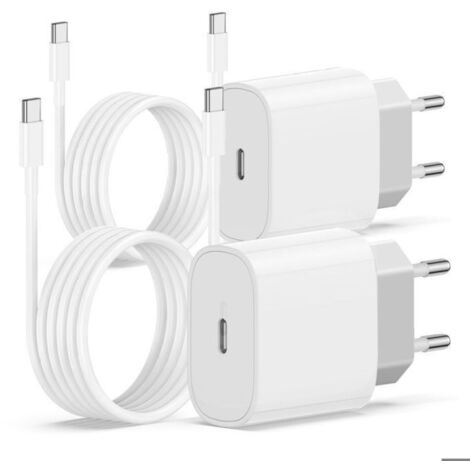 Chargeur Rapide-Câble Chargeur iPhone 15 16-2PCS-20W-USB Type C-compatible iPhone 16 Pro/16 Pro Max/15 Pro Max/15 Plus iPad Pro