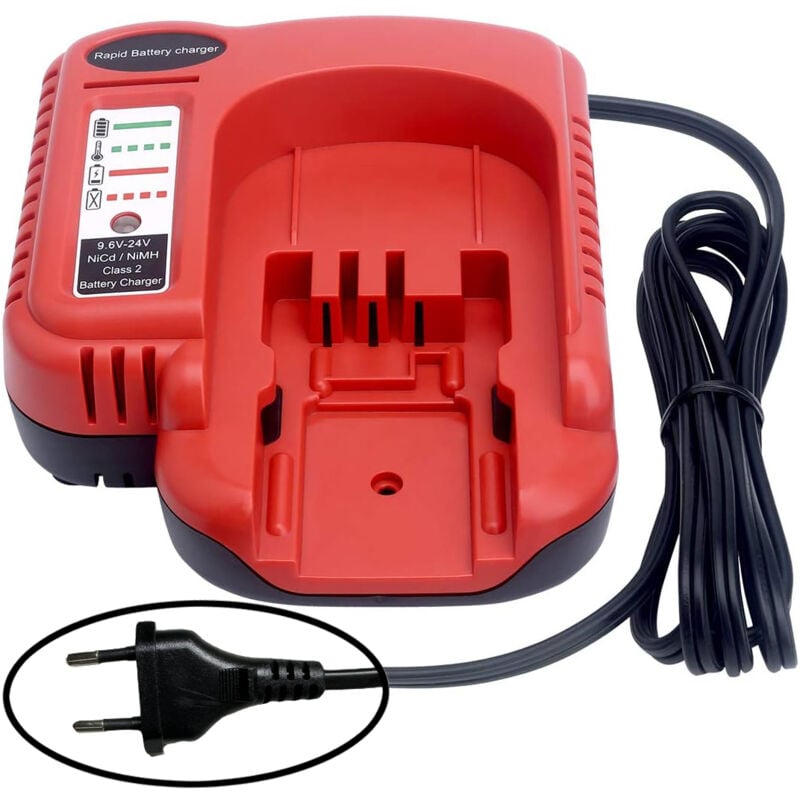 Coavas - Chargeur rapide de rechange pour batterie Black & Decker compatible avec les batteries Black and Decker 9,6 v 12 v 14,4 v 18 v 24 v NiCad et