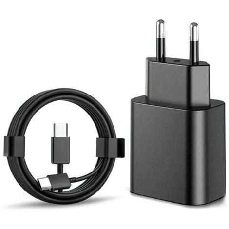 Chargeur rapide de remplacement Samsung 45 W (USB-C) + câble USB-C de 2 m – Noir