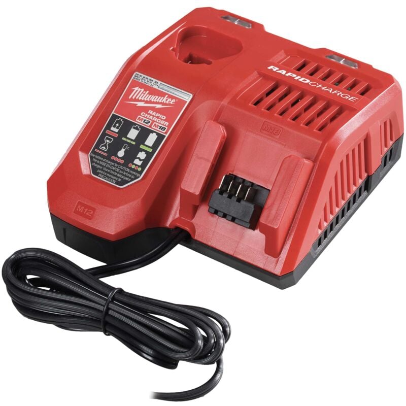 Milwaukee - Chargeur M12-18FC pour batterie 12V - 18V Lithium-Ion