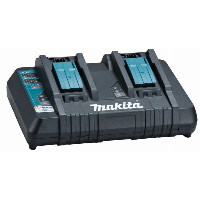 Makita - Chargeur rapide double DC18RD - 196933-6 - 14.4V à 18V