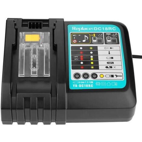 Chargeur Rapide pour Makita 7,2 V  18 V BL1860 BL1850 BL1840 BL1830 DC18RA DC18RC DC18RD