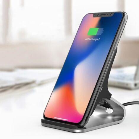 Chargeur Rapide sans Fil, Alliage d\'aluminium, Qi Chargeur Induction pour Samsung Galaxy Note 8 / S8 Plus / iPhone 8 / Plus / X