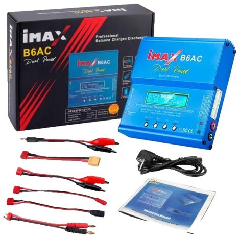 Chargeur RC, puissance 80 W, écran LCD numérique, bleu, prise UE