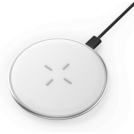 Chargeur sans fil - Chargeur sans fil 10W pour iPhone, Samsung Galaxy (blanc)-BISBISOUS