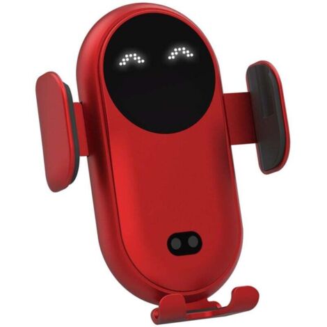 Chargeur sans Fil de Voiture, Support de téléphone de Voiture pour Prise d'air, Support de téléphone de Voiture Universel Station de Charge inductive pour Voiture (Rouge)