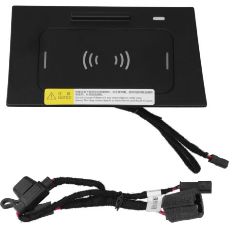 Chargeur sans fil pour voiture avec support de téléphone sensible, 15 W, ABS, Plug and Play, compatible avec la Hyundai Elantra 2016-2020