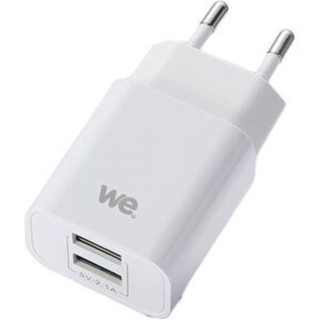 Chargeur secteur 2 Ports USB-A 10W - Blanc