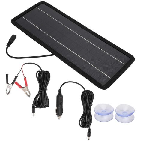 Chargeur solaire 4,5 W 12 V pour voiture, bateau, automobile. Panneau solaire en polysilicium convertissant une batterie 12 V en 5 V.