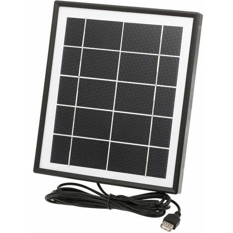 Chargeur Solaire, Avec Câble 3M, Sortie Usb, 5W