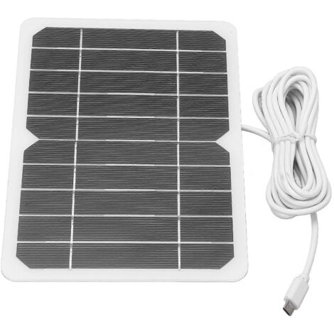 Chargeur solaire DIY 5W 5V avec sortie micro USB et panneau solaire en polysilicium pour téléphone portable