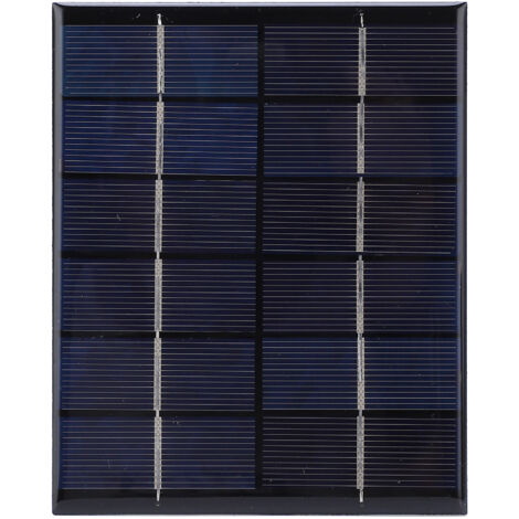 Chargeur Solaire Monocristallin 6V 2W Haute Efficacité, Panneau Solaire Étanche pour Chargement Extérieur