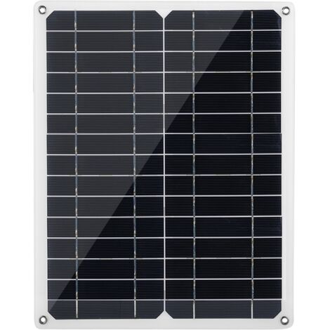 Chargeur solaire portable 15 W CC 18 V/5 V avec double port USB pour voiture ou bateau