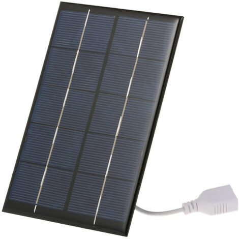 Chargeur solaire portable 2 W/5 V avec port USB, panneau solaire compact en silicium monocristallin, banque d'alimentation mobile pour camping, randonnées