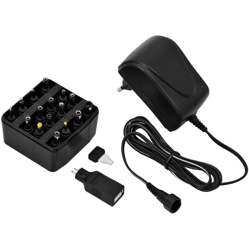 Gefom - Chargeur sur secteur universelle 15 embouts - 1500mA