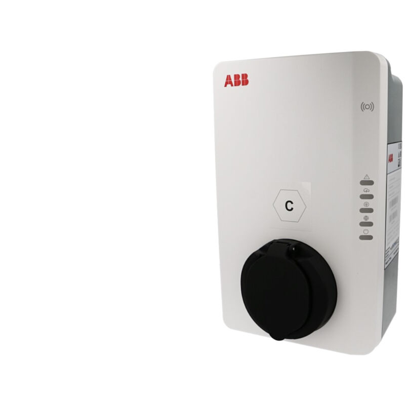 Station de recharge ABB Terra ac Wallbox 3,7KW avec prise T2 Shutter