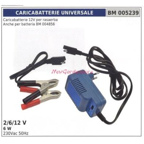 Chargeur universel 12 V pour tondeuses 2/6/12 V 6W 230vac 50Hz 005239