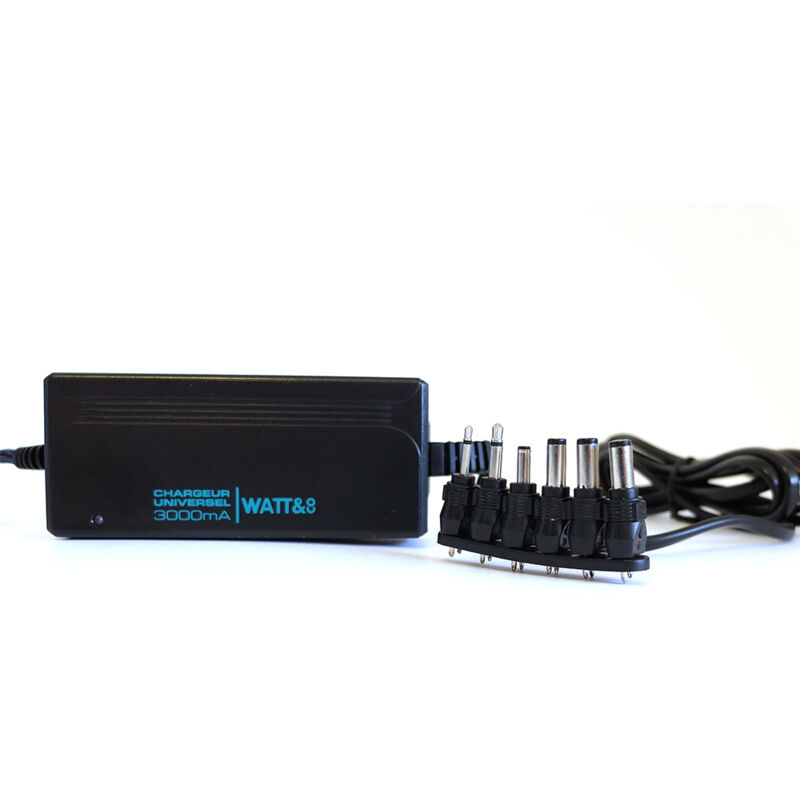 Chargeur universel 3000mA avec 6 fiches incluses - Watt&Co