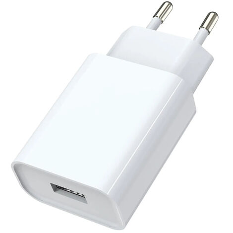 Chargeur USB 5V 2A (10W) Prise EU avec Câble USB vers Type-C de 1M, Adaptateur de Charge pour Téléphones Mobiles