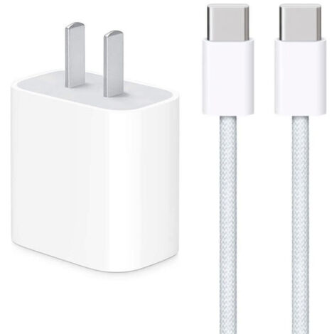 Chargeur USB-C 30 W - Prise Murale avec Câble Intégré 3 M - Pour Appareils USB-C - 1 Pièce