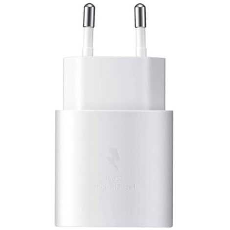 Chargeur USB C - 40 W - Technologie Power Delivery 3 0 - Compatible Samsung Galaxy S25 S24 S23 S22 S21 S20 A56 A55 A54 A53 A35 A15 A14 A05s A04s Z Flip 7 6 Tab - Blanc