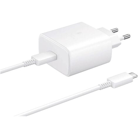Chargeur USB C 45 W compatible avec Samsung Galaxy S24 S23 S22 Ultra, S22 Plus, S21 Ultra, S20 FE, Note 20+ 5G, Tab S9 S8 Ultra S8 Plus S8 S7 Ultra S7 FE S7+, avec câble de charge de1 m