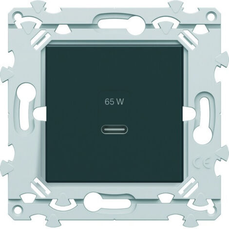 Chargeur USB-C 65W anthracite - HAGER WE115A