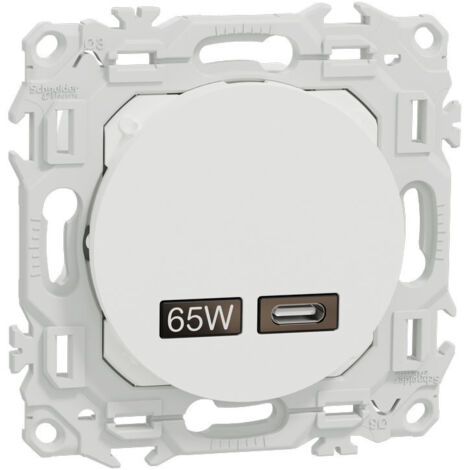 Chargeur USB-C 65W blanc Odace (S920406)