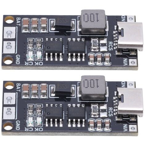 Chargeur USB-C 8.4V pour batterie lithium 2S, module boost 1A durable (lot de 2)