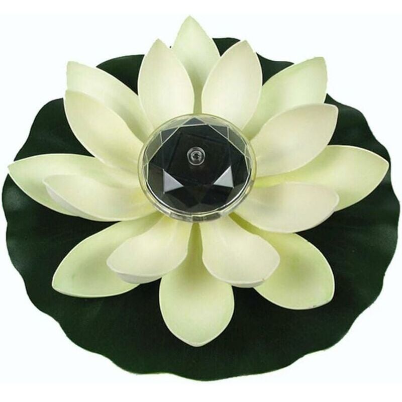Lumière de Lotus, décoration de Bassin Flottant Solaire Fleur de Lotus LED changeant de Couleur de Fleurs Nuit Lampe de lumière pour Pool Party