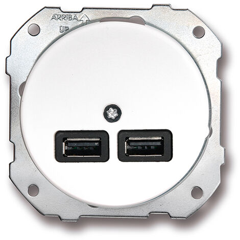 Chargeur USB double porcelaine blanche DO LOW - FONTINI