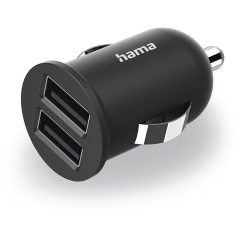 Chargeur USB Hama 2 voies Allume-cigare Adaptateur de charge pour voiture 2,4 A/12 W